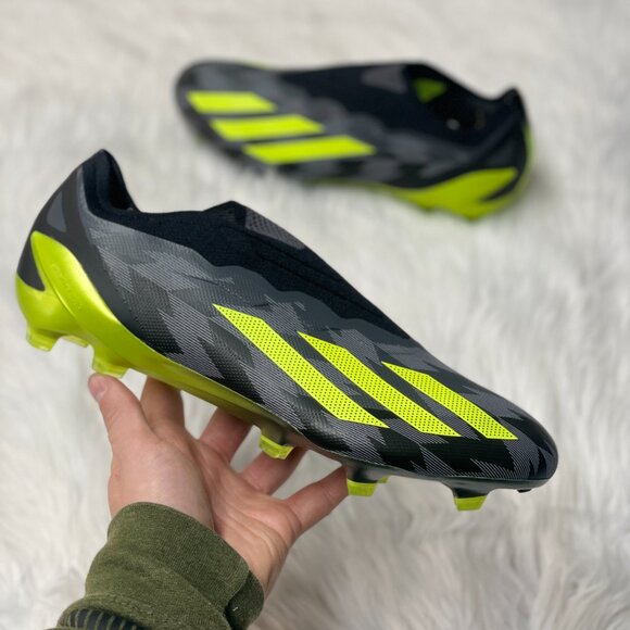 Adidas X Crazyfast Injection.1 Laceless FG Mens Cleats Black IG0765 NEW Sz 11 - Picture 1 of 6